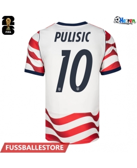 Günstige Vereinigte Staaten Christian Pulisic #10 Heimtrikot WM 2026 Kurzarm